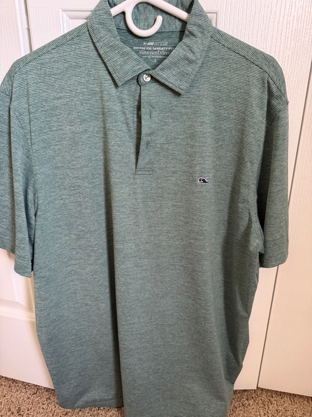 Vineyard Vines Heathered Teal Green Polo